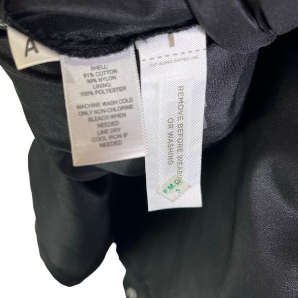 Loft Skirt Womens 4P Black Pleated Laced Overlay Tennis Style Back Zip Flirty - Picture 8 of 12